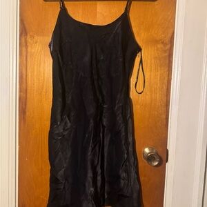Forever 21 Black Satin Chemise